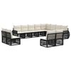 vidaXL Gartensofa-set 12 pcs Schwarz und Cremewei&szlig; Poly-Rattan