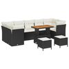 vidaXL Gartensofa-set 10 pcs Schwarz Poly-Rattan