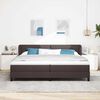 vidaXL Boxspringbett mit Matratze Dunkelbraun 200 x 200 cm Stoff