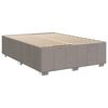 vidaXL Boxspringbett mit Matratze Taupe 140x200 cm Stoff