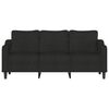vidaXL 3-Sitzer-Sofa Schwarz 180 cm Stoff