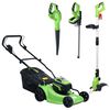 vidaXL Akku-Rasenm&auml;her mit Gartenpflege-Set
