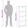 vidaXL Schuhschrank Eichen-Optik 59x17x150 cm Holzwerkstoff