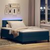 vidaXL Boxspringbett mit Matratze mit LED Blau 120 x 190 cm Stoff