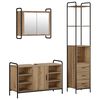 vidaXL Badezimmerschrank-Set 3 stk. Artisan-Eiche 40 x 36 x 200,5 cm