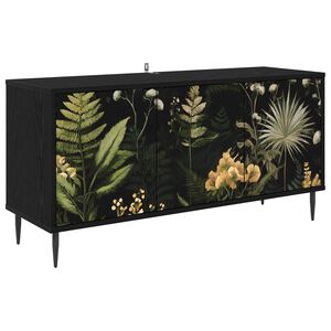 vidaXL TV-Schrank RHENEN 102 x 33 x 51 cm Schwarz Eichen-Optik