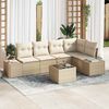 vidaXL Gartensofa-set 6 pcs Beige Poly-Rattan