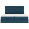 vidaXL Ottoman-Bett mit Matratzen & LEDs Dunkelblau 180x200 cm Samt
