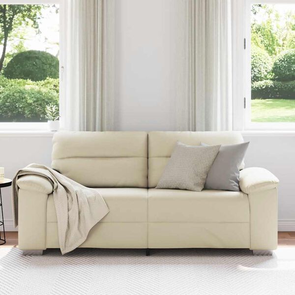 vidaXL 2-Sitzer-Sofa Creme 180x81x84 cm Kunstleder