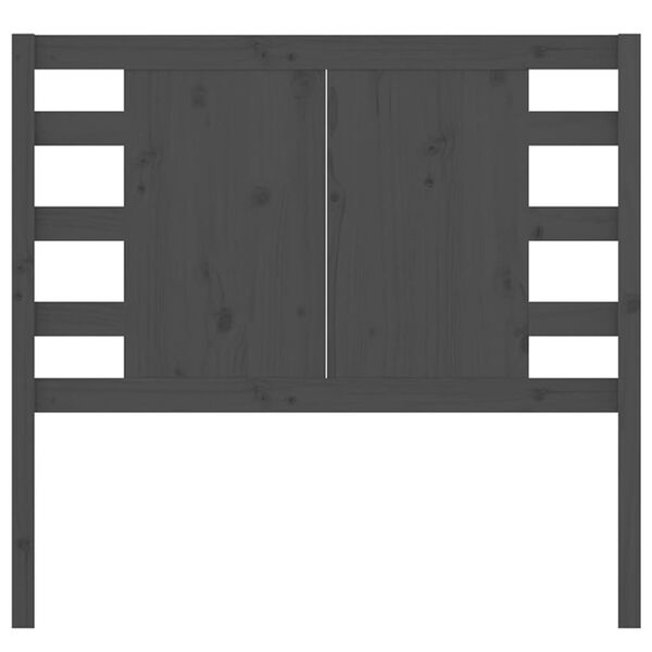 vidaXL Kopfteil Grau 106x4x100 cm Massivholz Kiefer
