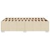 vidaXL Bettgestell ohne Matratze Creme 120x200 cm Stoff