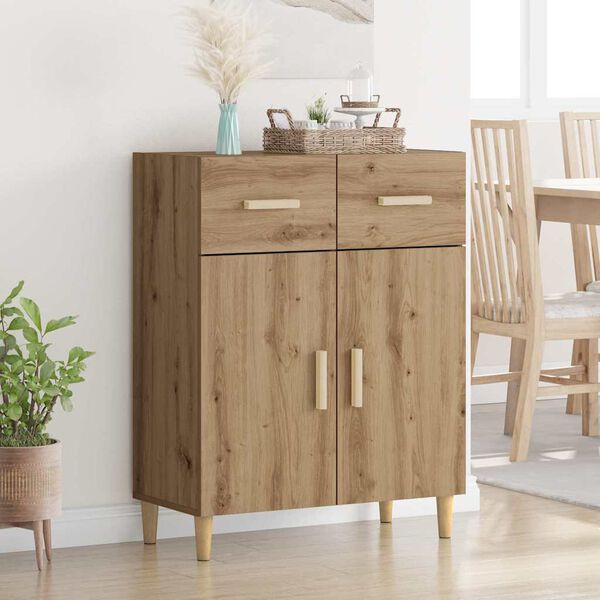 vidaXL Sideboard Artisan-Eiche 34 x 69,5 x 89 cm Holzwerkstoff