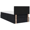 vidaXL Ottoman-Bett mit Matratze & LEDs Schwarz 100x200 cm Stoff