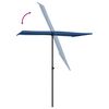 vidaXL Sonnenschirm mit Aluminium-Mast 180x110 cm Azurblau