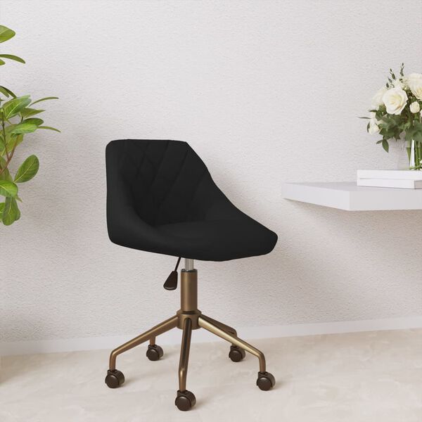 vidaXL Esszimmerstuhl Drehbar Schwarz Samt