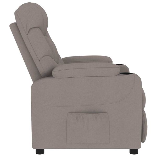 vidaXL Massagesessel Taupe Stoff