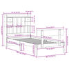 vidaXL B&uuml;cherregalbett ohne Matratze 75x190 cm Massivholz Kiefer