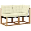 vidaXL 2 stk. Outdoor Mittel- und Ecksofa Natur