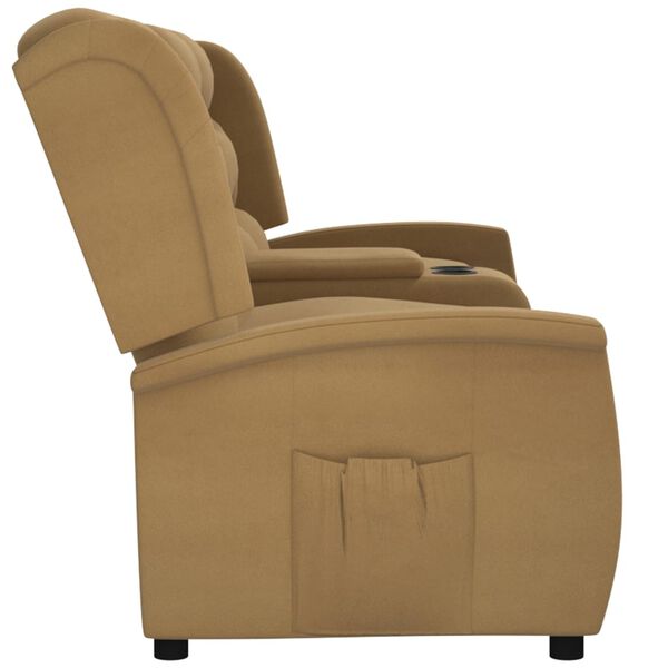 vidaXL Relaxsofa 4-Sitzer mit Getr&auml;nkehaltern Taupe