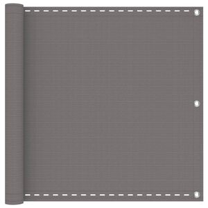 vidaXL Balkonsichtschutz Hellgrau 75 x 300 cm HDPE und Aluminium