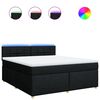 vidaXL Boxspringbett mit Matratze Schwarz 180x200 cm Stoff
