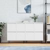 vidaXL Sideboards 2 Stk. Wei&szlig; Holzwerkstoff