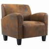 vidaXL Sofasessel Braun 70x69x72 cm Wildlederimitat