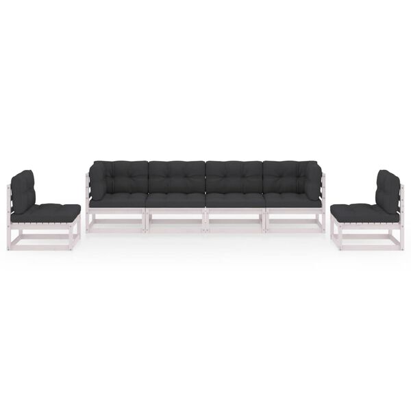 vidaXL 6-tlg. Garten-Lounge-Set mit Kissen Kiefer Massivholz