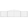 vidaXL Gabionen mit Hochbogen 9 Stk. 400x30x80/100cm Verzinktes Eisen