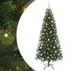 vidaXL K&uuml;nstlicher Weihnachtsbaum mit 300 LEDs Gr&uuml;n 210 cm PE und PVC