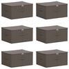 vidaXL Aufbewahrungsbox 6 pcs Grau 43 x 34 x 23 cm Vliesstoff