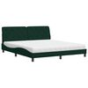 vidaXL Bett mit Matratze Dunkelgr&uuml;n 180x200 cm Samt