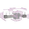 vidaXL Garten Essgruppe mit Kissen 7 pcs Schwarz und Creme