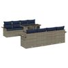 vidaXL Gartensofa-set 9 stk. Grau [Synthetisch]: Poly Rattan