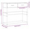vidaXL Konsolentisch Sonoma-Eiche 90x35x80 cm Holzwerkstoff