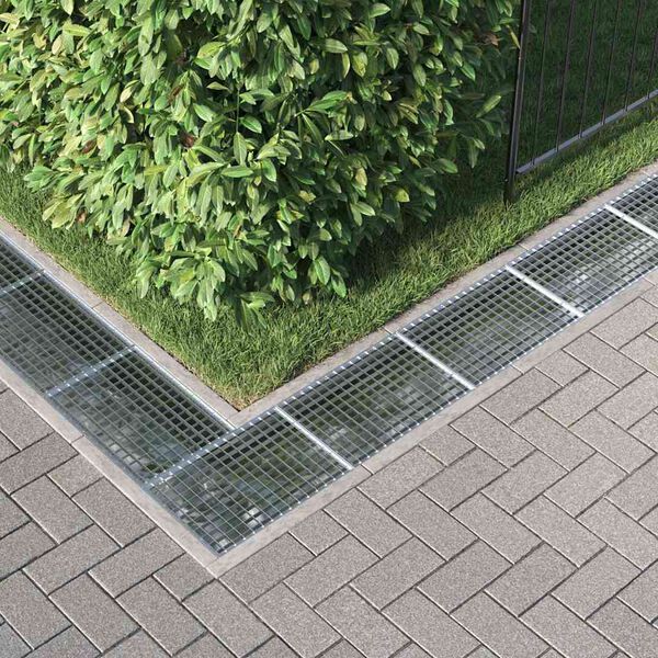 vidaXL Gitter Silber 50 x 35 x 2 cm Feuerverzinkter Stahl