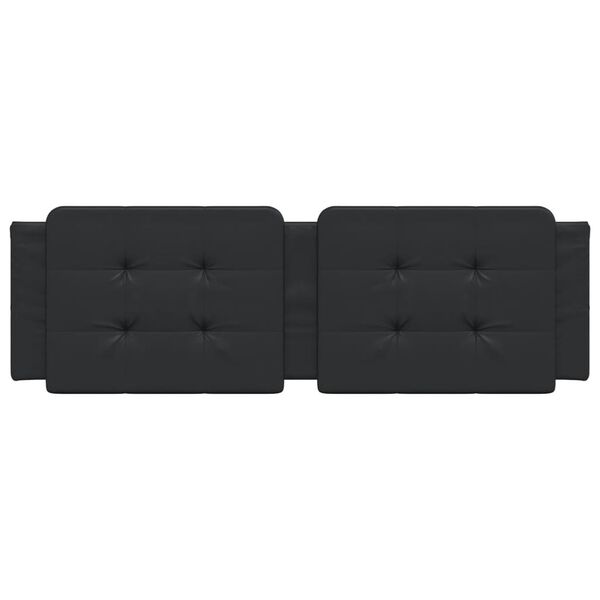 vidaXL Kopfteil-Kissen "Zadar" Schwarz 152 cm Kunstleder