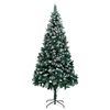 vidaXL K&uuml;nstlicher Weihnachtsbaum mit 300 LEDs mit St&auml;nder Gr&uuml;n 210 cm