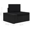 vidaXL 5-tlg. Garten-Lounge-Set Poly Rattan Schwarz