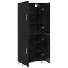 vidaXL Highboard Schwarz Eichen-Optik 69,5 x 34 x 180 cm Holzwerkstoff