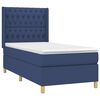 vidaXL Boxspringbett mit Matratze Blau 100x200 cm Stoff