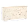 vidaXL Sideboard Wei&szlig; 160x40x80 cm Massivholz Mango