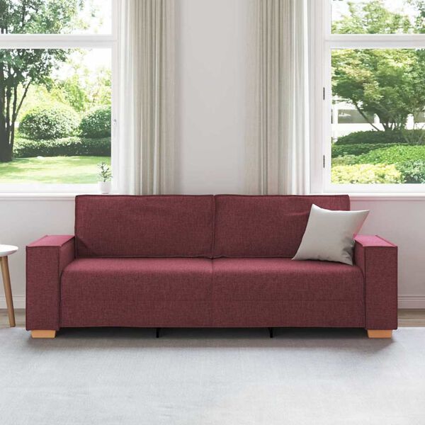 vidaXL 3-Sitzer-Sofa Weinrot 180 cm Stoff