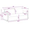 vidaXL Sofa Dunkelgrau Gesamtabmessungen: 158 x 78 x 80 cm (B x T x H)