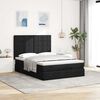 vidaXL Ottoman-Bett mit Matratze Schwarz 140x200 cm Stoff