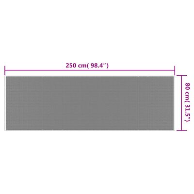 vidaXL Outdoor-Teppich Braun und Weiß 80x250 cm Beidseitig Nutzbar