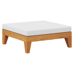 vidaXL Modular-Fu&szlig;hocker mit Cremewei&szlig;en Kissen Akazie Massivholz