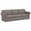 vidaXL Sofa 210cm Taupe Metall