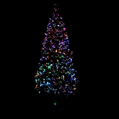 vidaXL Künstlicher Weihnachtsbaum mit Ständer Grün 210 cm Glasfaser