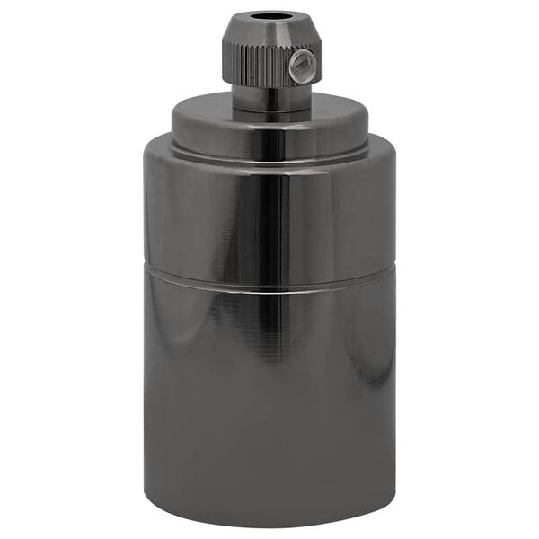 vidaXL Lampenfassungen 2 Stk. Glänzend Schwarz E27